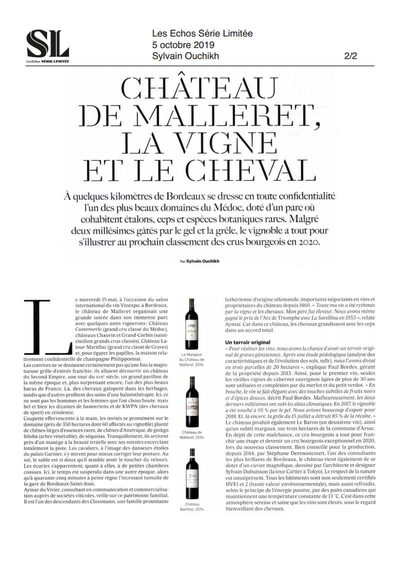 Les Echos - octobre 2019